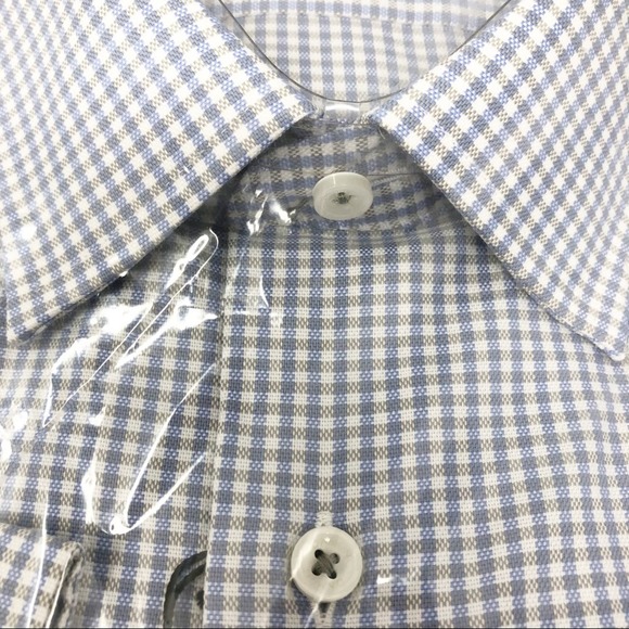 Damon Dri-Tech Gingham Men’s Dress Shirt Neck 18 NWT - Picture 2 of 5